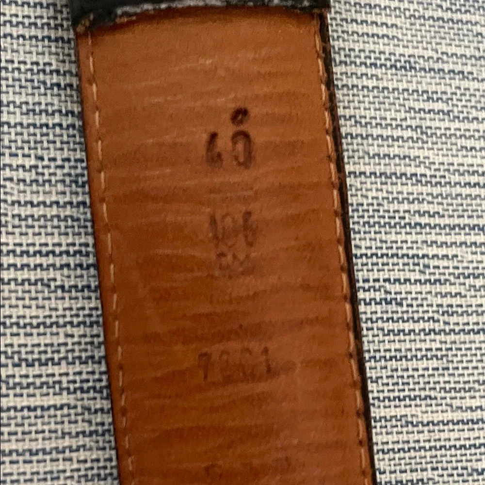 Vintage Coach Glove Tanned Cowhide Belt Solid Brass -- Size 40